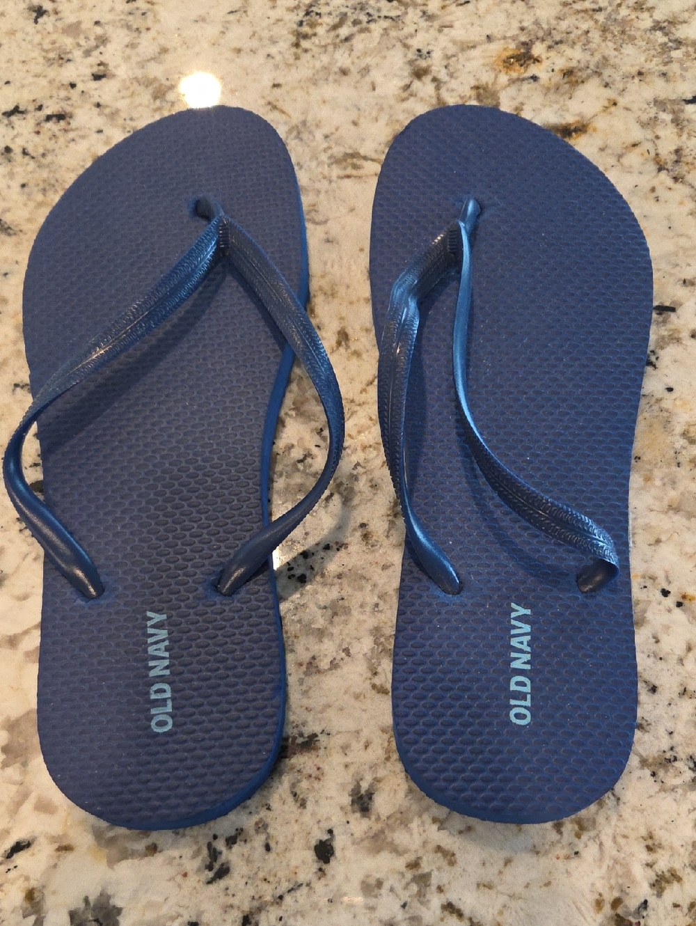 Old Navy Dark Blue Textured Flip Flops